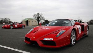 Red Ferrari, model Enzo, Modena, Italy